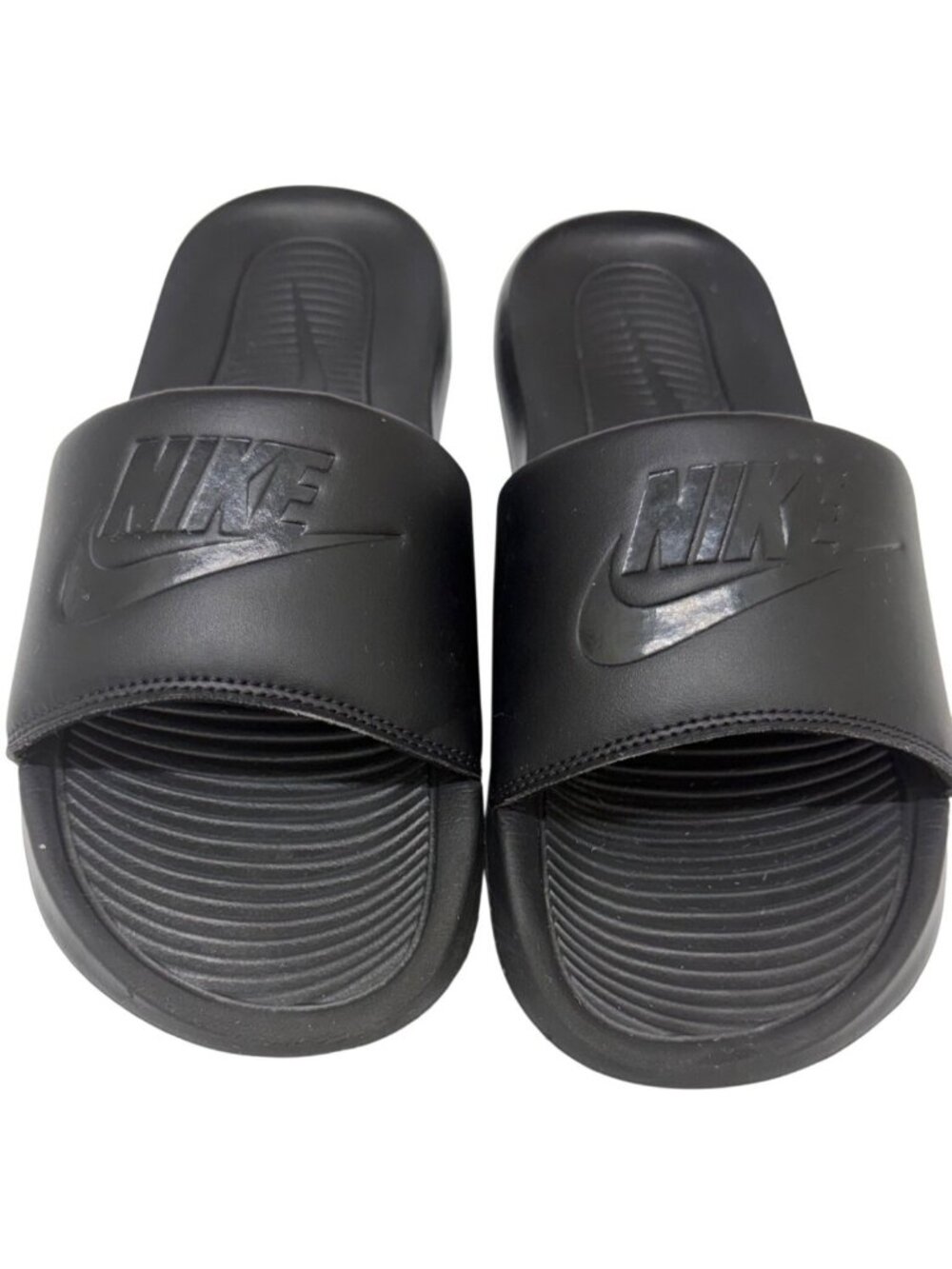 Nike Benassi Just Do It Black Slides Sandals Women's Size 8